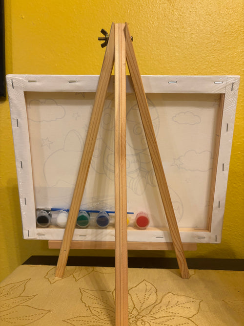 Rocket Boy Paint Canvas with Easel and Paint